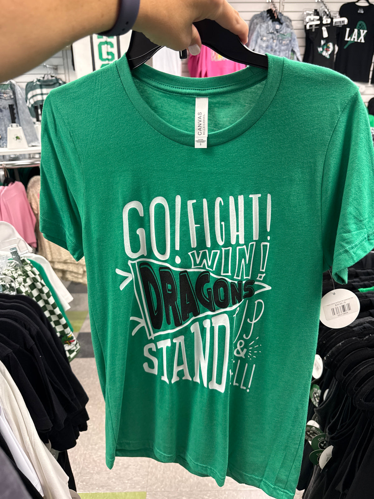 Green T-Shirt Go Fight Win Game Day Tee