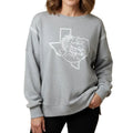 Women's Gray Sweatshirt w/ White Glitter Logo