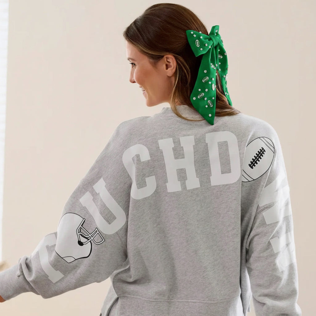 Gray/White Sweatshirt w/ Touchdown