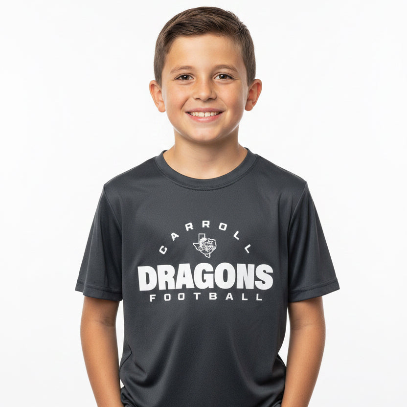 Youth Black T-Shirt Arched Dragons