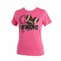 Hot Pink Ribbon Football Heart Tee