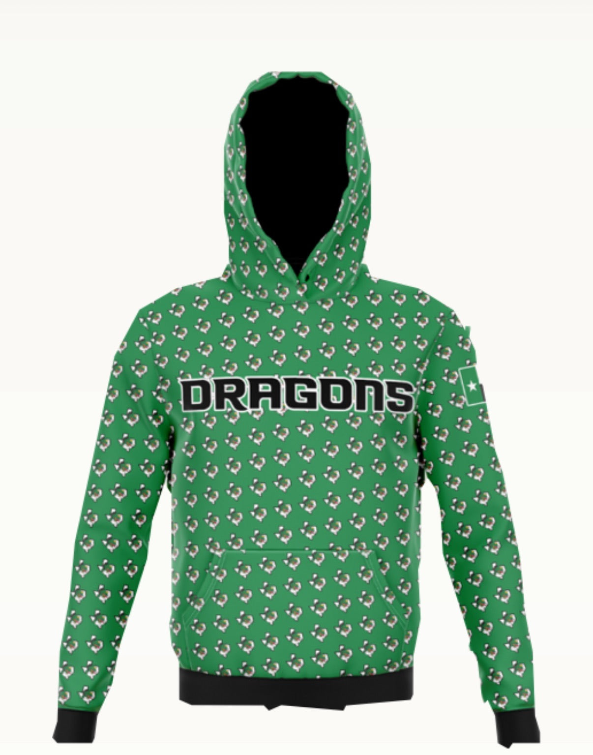 Youth Green Logo Dragons Hoodie