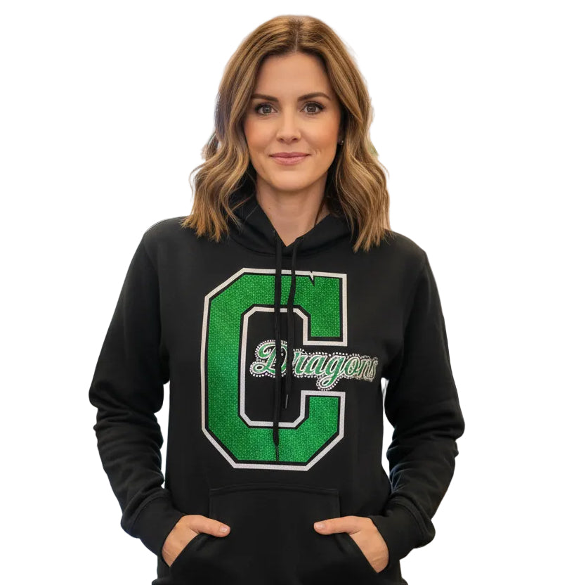 Women's Black C Dragons Hoodie