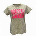 Tan Leopard Tee Dragons Baseball Puff