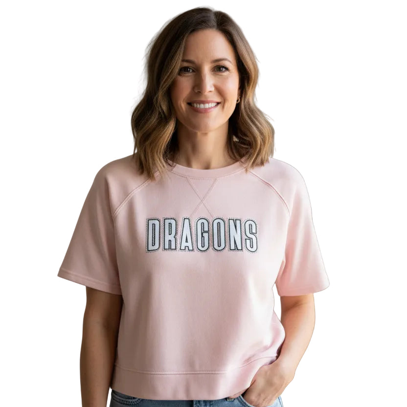 Light Pink SS Sweatshirt Tall Dragons wht/blk