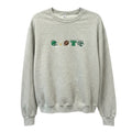 Gray Embroidered Mini Football Emoji Crew