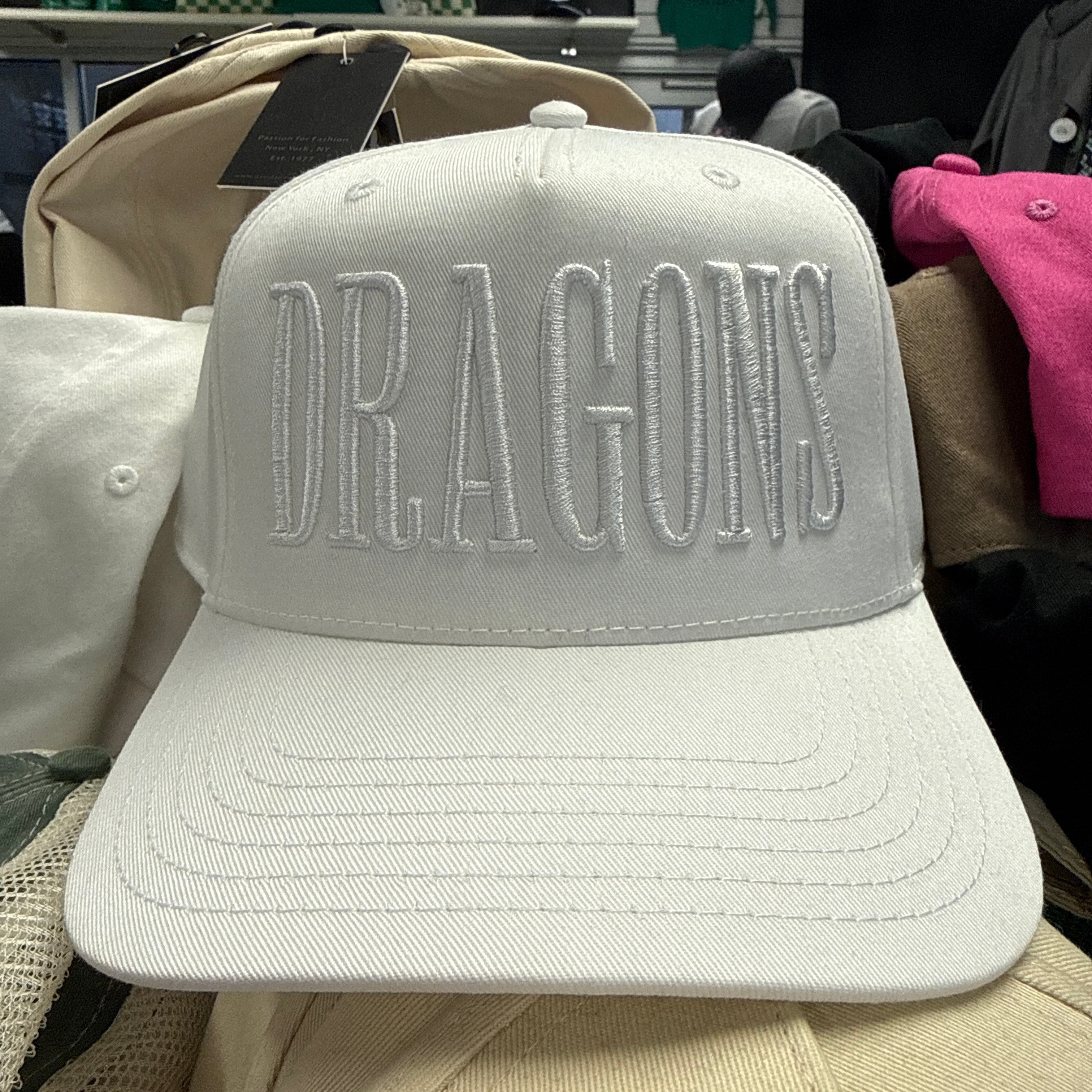 White on White Dragons Hat
