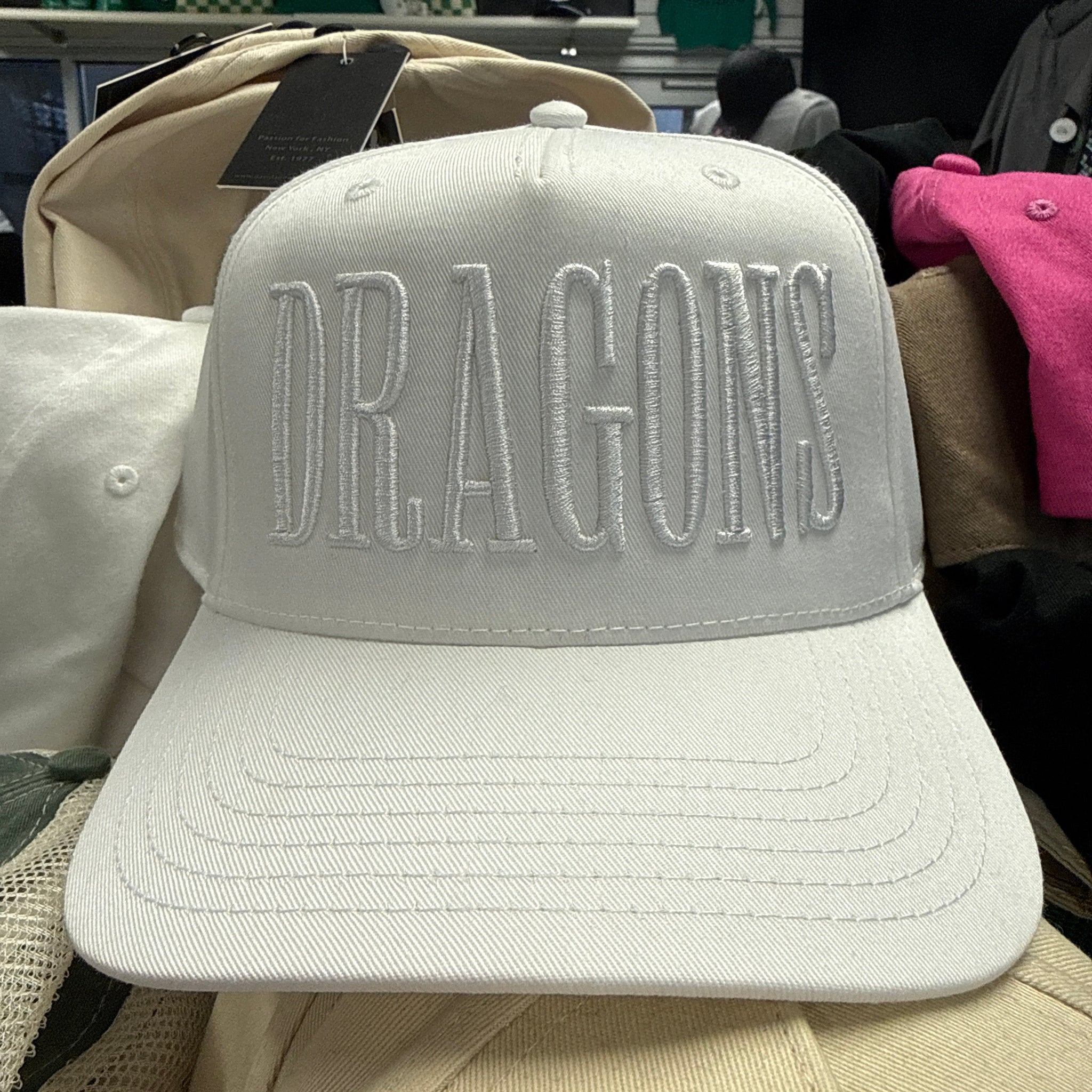 White on White Dragons Hat