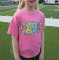 Youth Girls Pink T-Shirt Bright Dragons