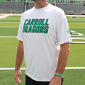 Men's White T-Shirt Stacked Carroll Dragons
