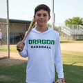 Youth Boys White LS Lightweight Dragon Baseball