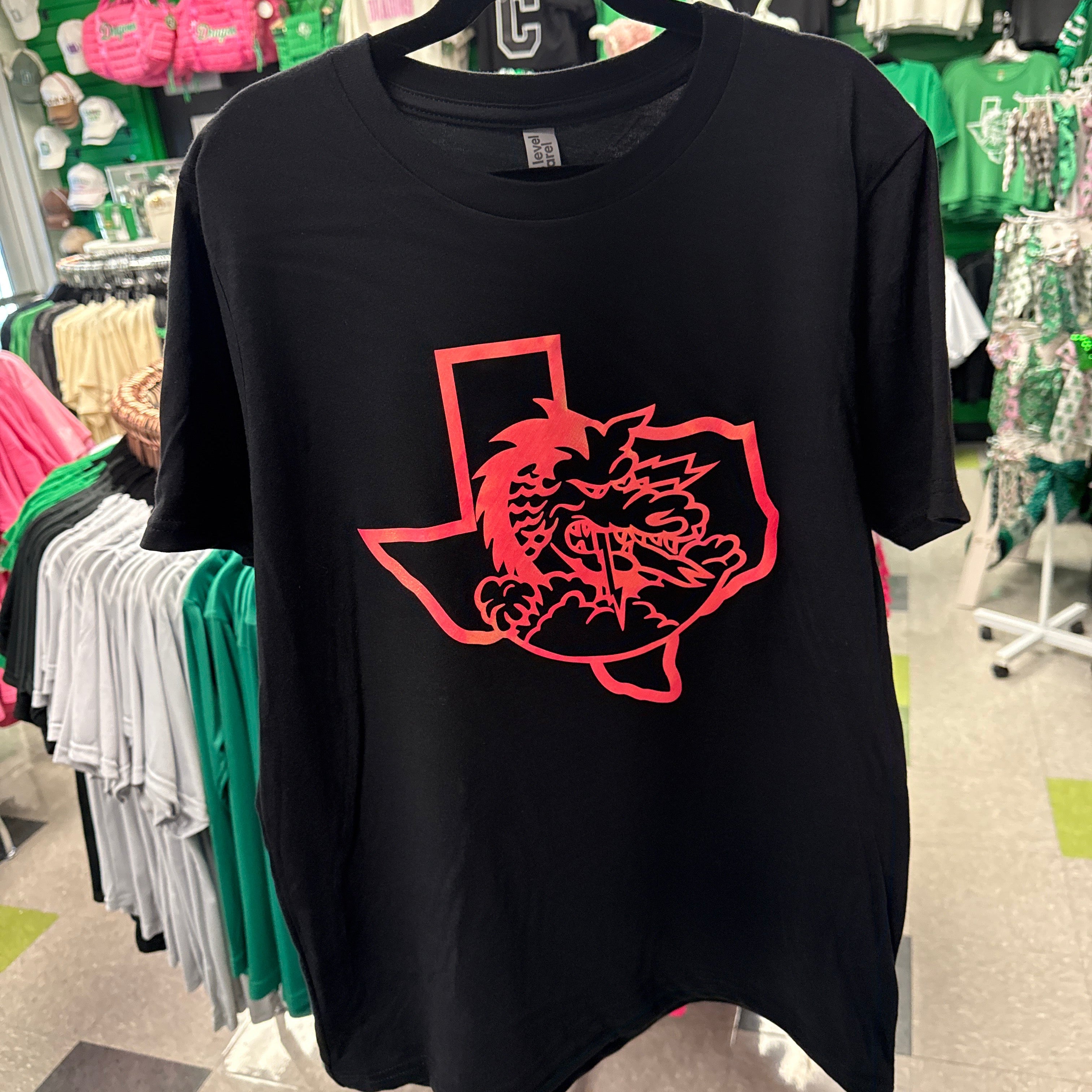 Youth Black T-Shirt Pink Metallic Logo