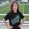 Youth Black Boxy Crop Megaphone Burst