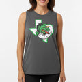 Gray Muscle Tank with CISD Logo