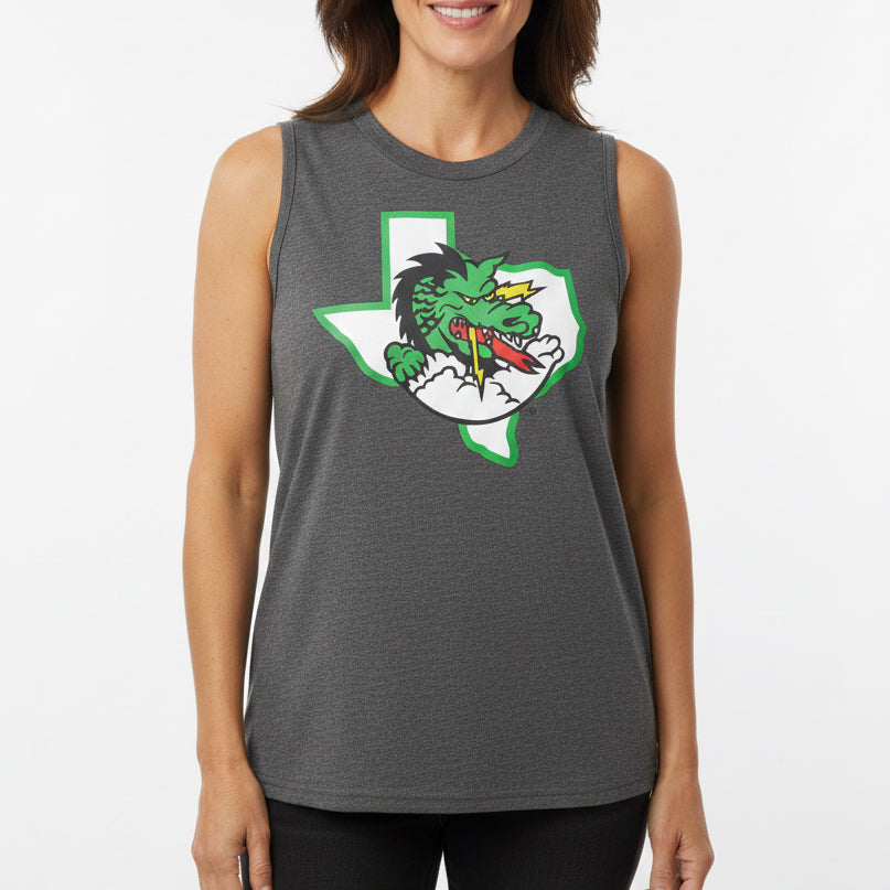 Gray Muscle Tank with CISD Logo