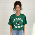 Green Football Jersey Martin W/ Flat Carroll Dragons and logo