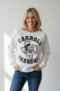 Women's Sweatshirt w/ Black Carroll Dragons & Logo