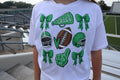 Youth White T-Shirt with 9 Football Emojis