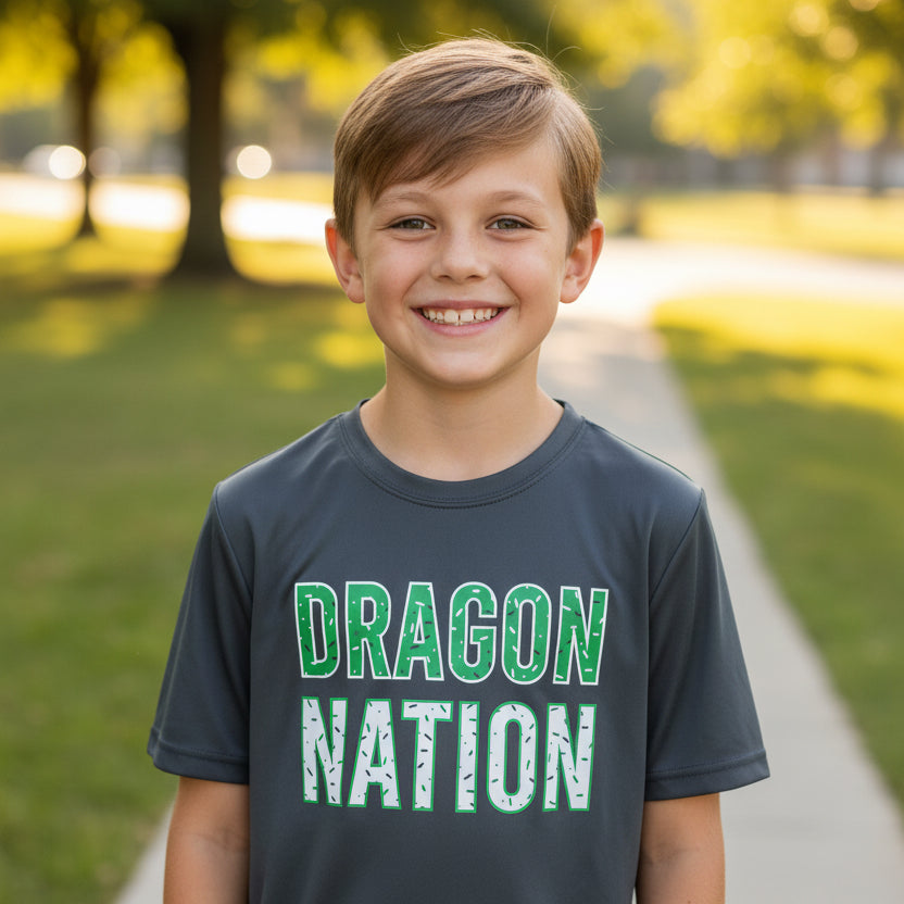 Youth Dragon Nation Blk Tee