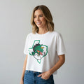 White Chicka-d Crop 11" Flat Logo
