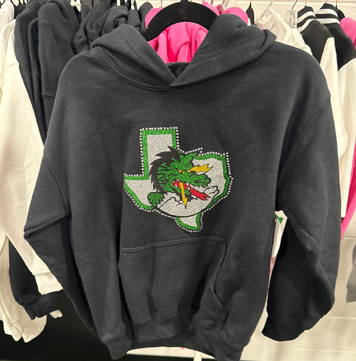 Youth Hoodie Silver CISD Logo