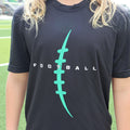 Black Football Seam Athletic Tee