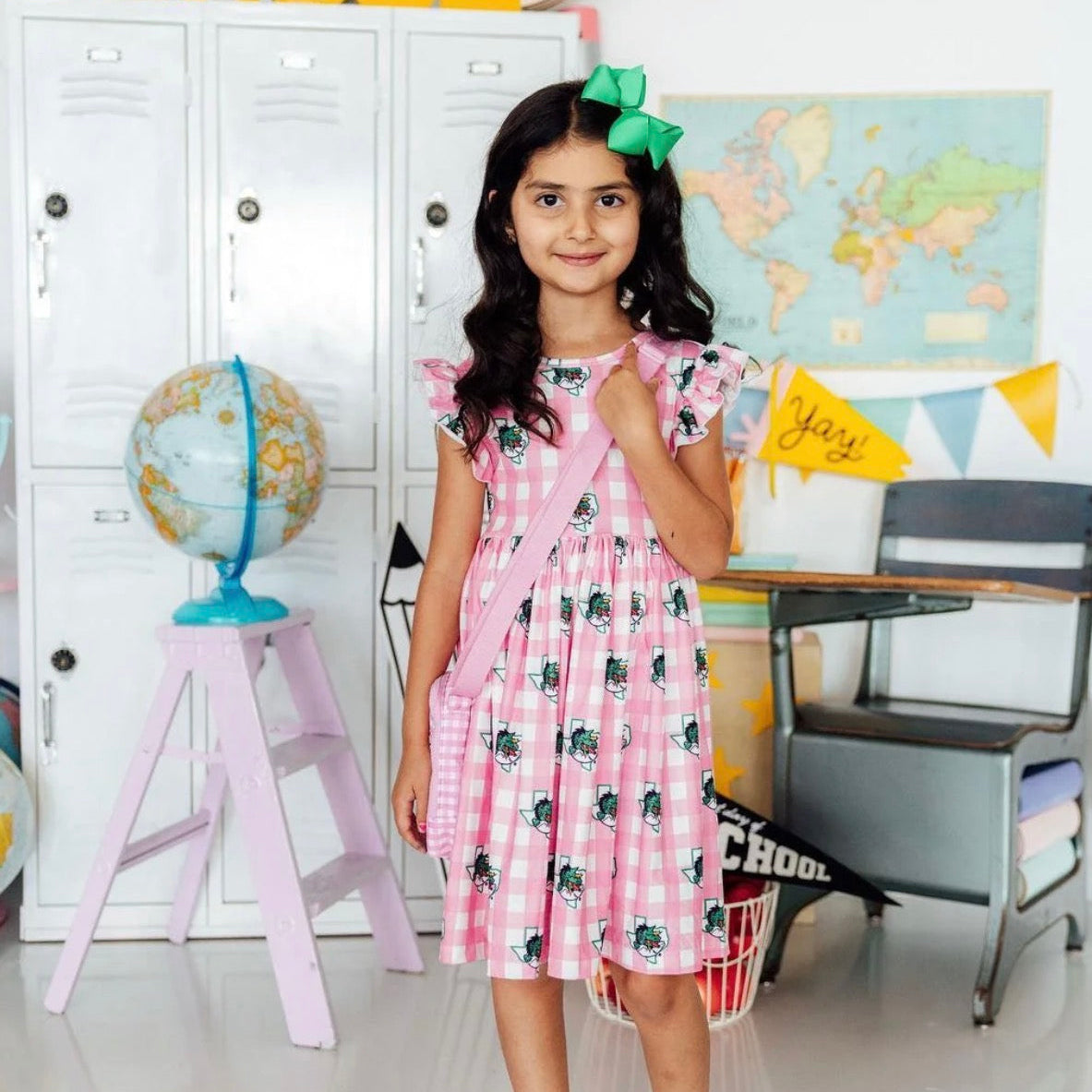 Southlake Carroll Pink Gingham Dress