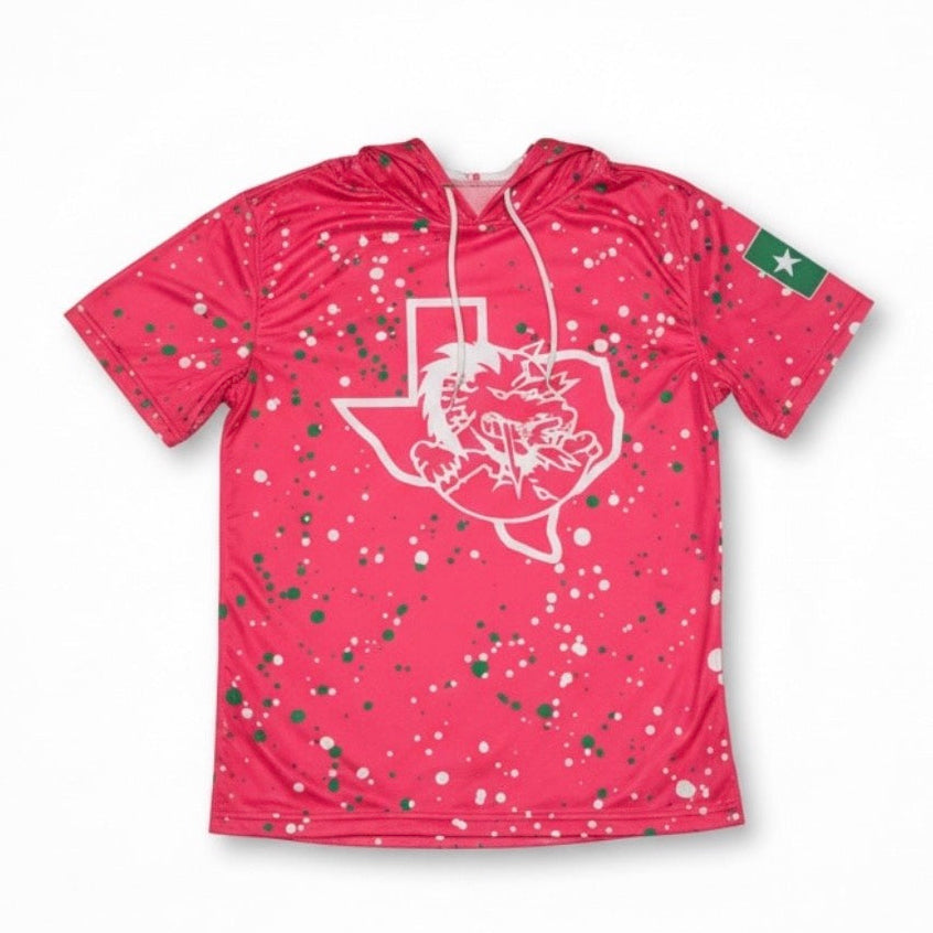 Youth Pink Out Splatter SS Hoodie