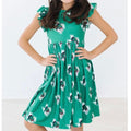 Southlake Carroll Green Flutter Twirl Dress