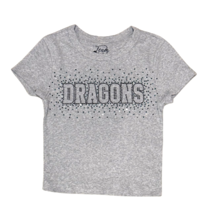 Gray Tee with All Stone Dragon Burst