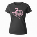 Women's Bella Black T-Shirt w/ Pink Logo