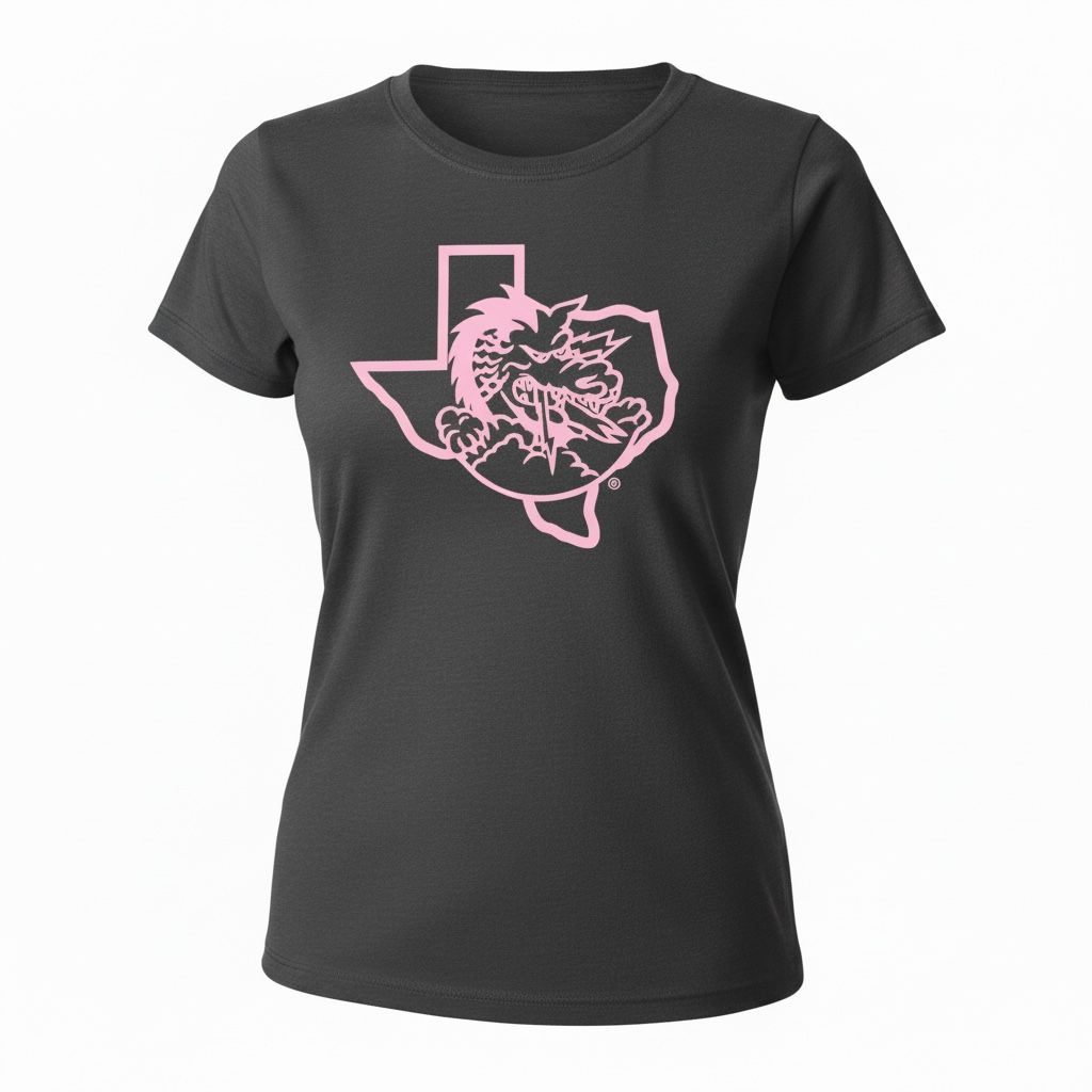 Women's Bella Black T-Shirt w/ Pink Logo