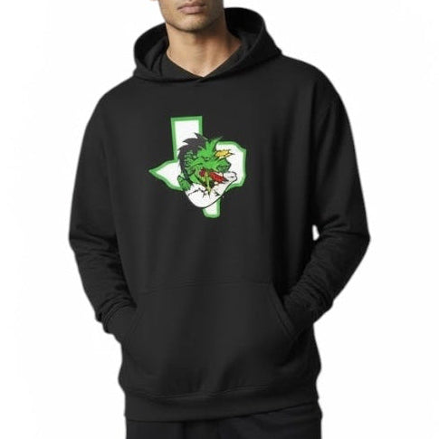 Men's Black LS Lightweight Hoodie Logo