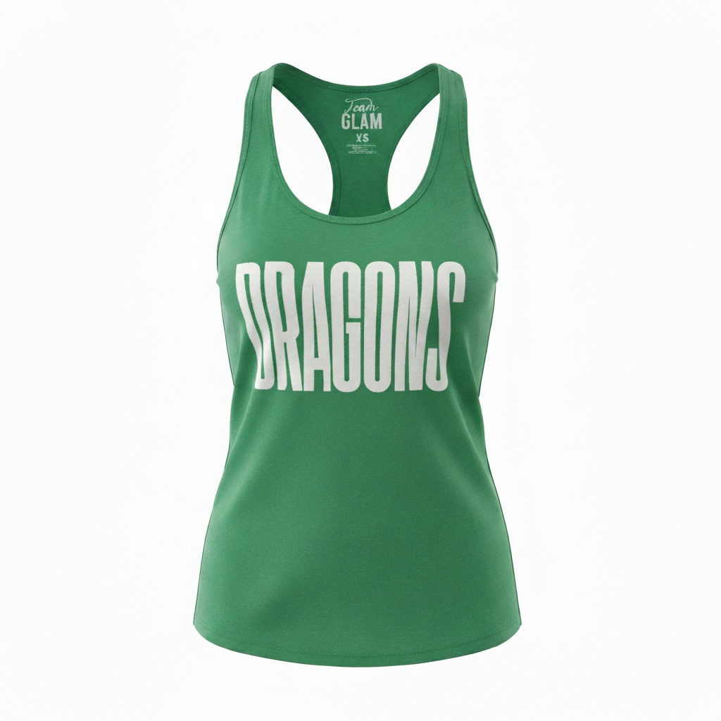 Green Tank White Dragons Puff