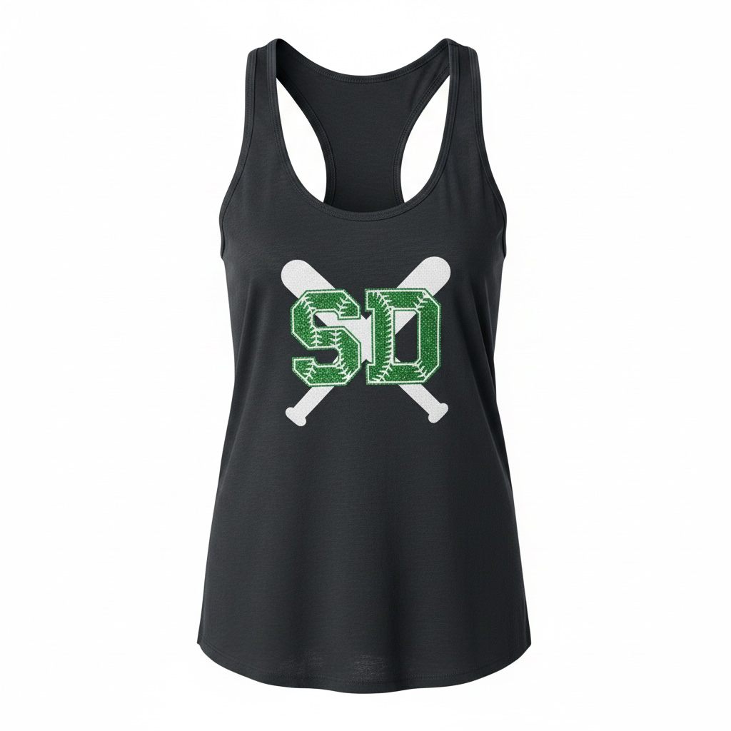 Black Tank Glitter SD Bats