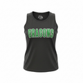 Black Muscle Tank Green Glitter Dragons