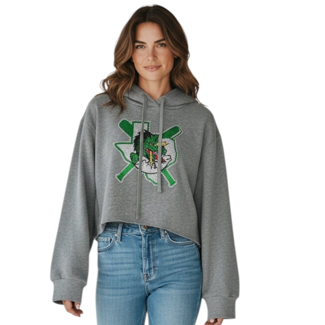 DYB Gray Cropped Hoodie