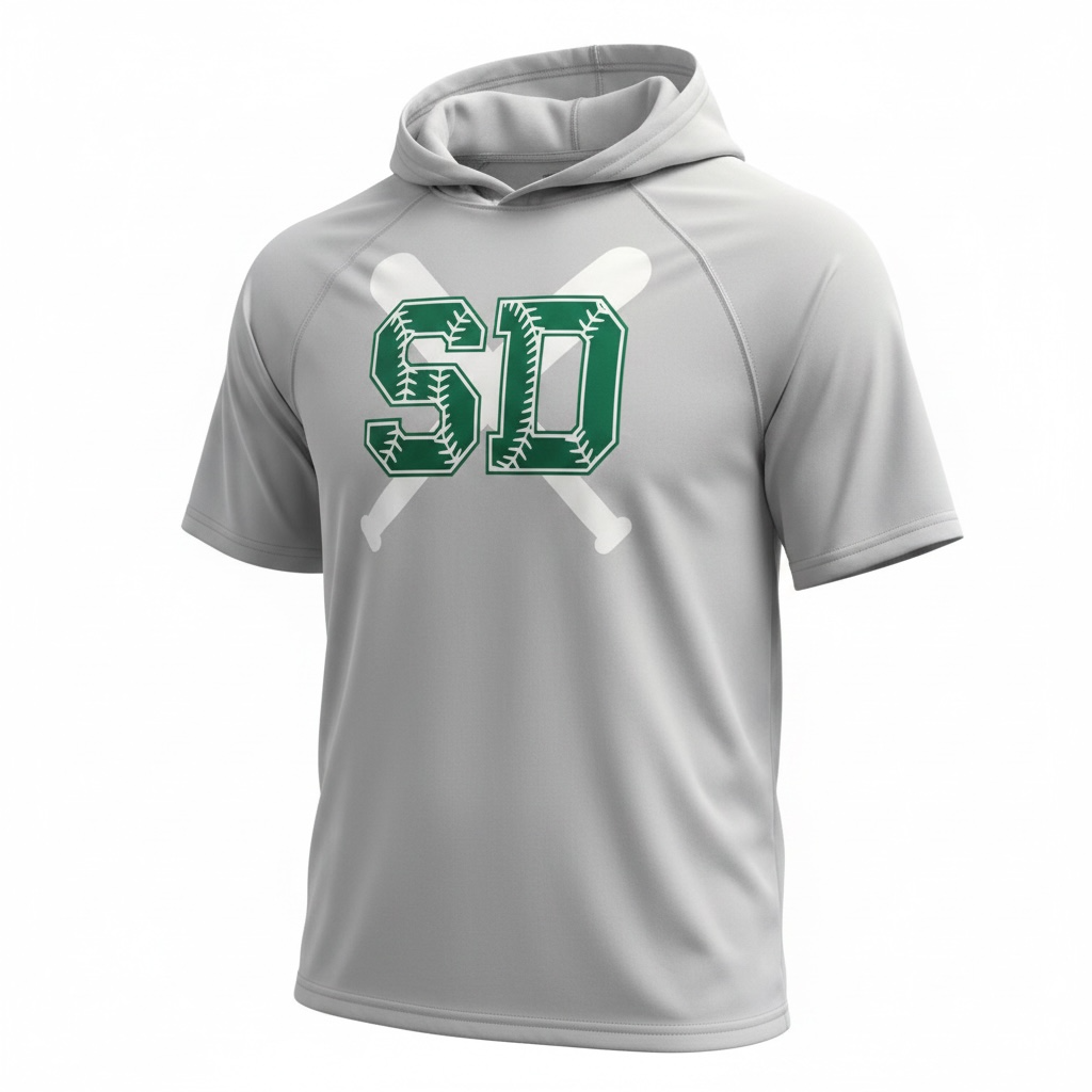 Men's SS Silver Hooded Shirt SD Bats