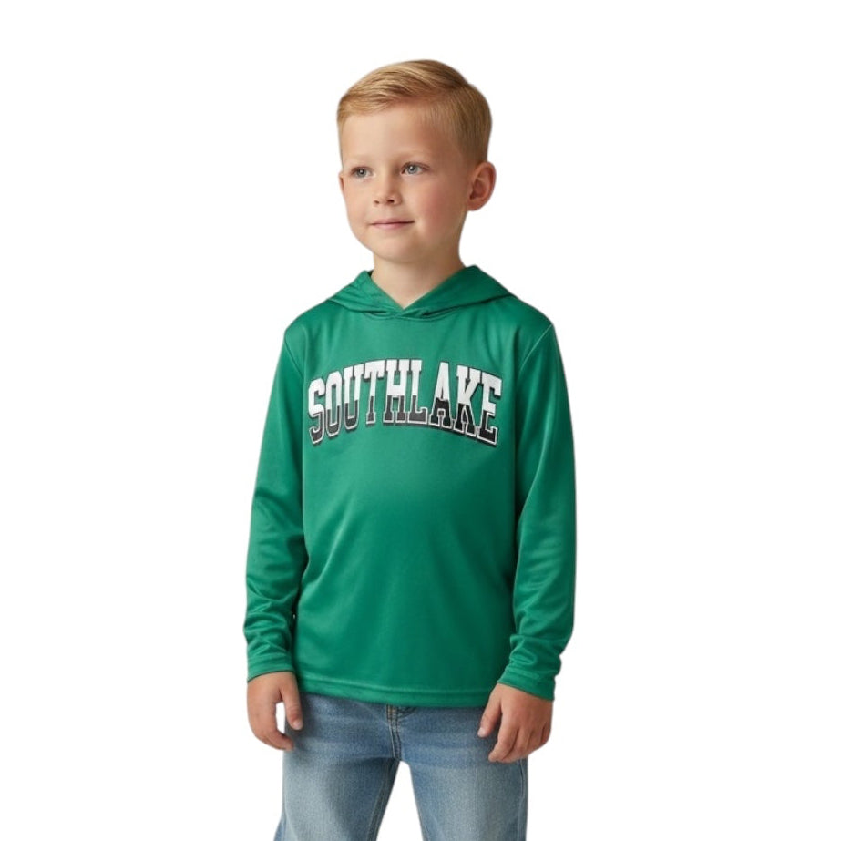 Youth Boys Kelly Green LS Hoodie Southlake