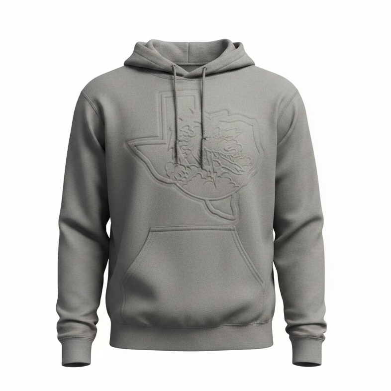 Charcoal Embossed Hoodie