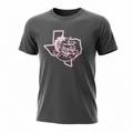 Men's Black Cotton Tee w/ Pink Logo