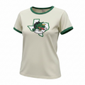 Women's Oatmeal w/ green trim Logo