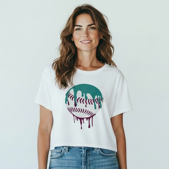 White Crop w/ Drip Baseball