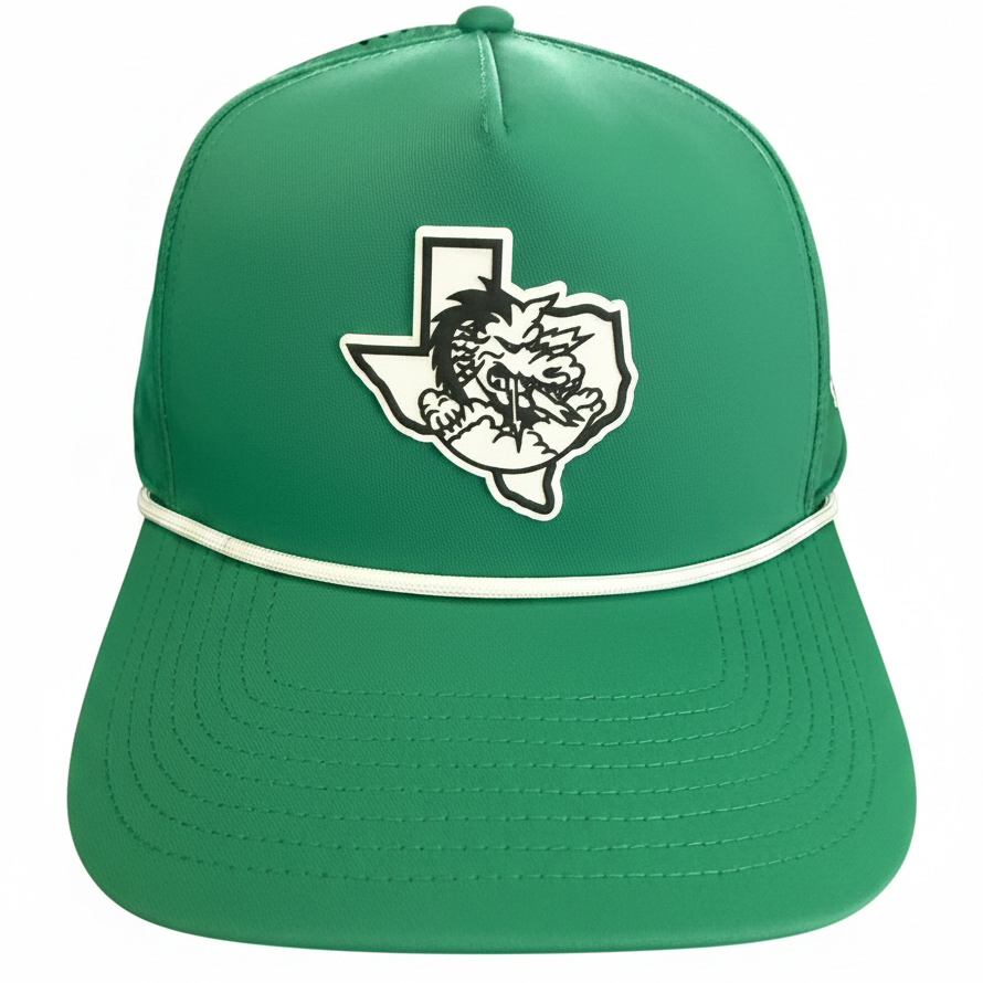 BB Curved 5 Panel Rope Kelly Green w/ Logo