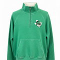 Green Quarter Zip Pullover w/ patch
