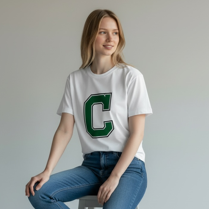 Women's White Tee Flat C
