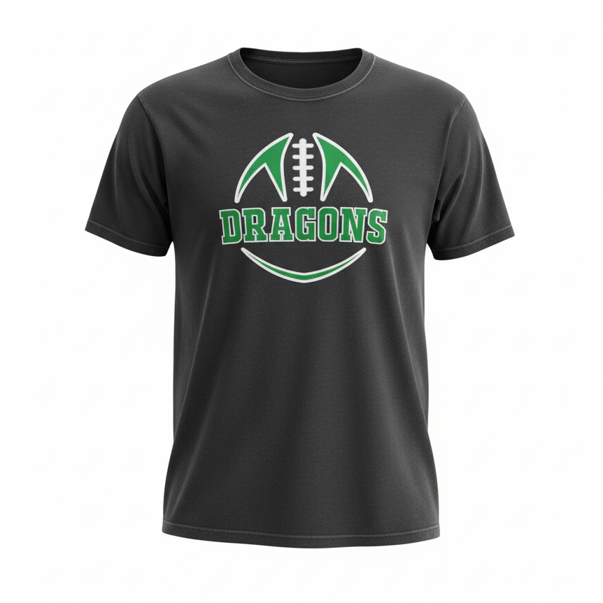 Black Comfort Colors T-Shirt Star Trek Football