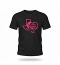 Youth Black T-Shirt Pink Metallic Logo