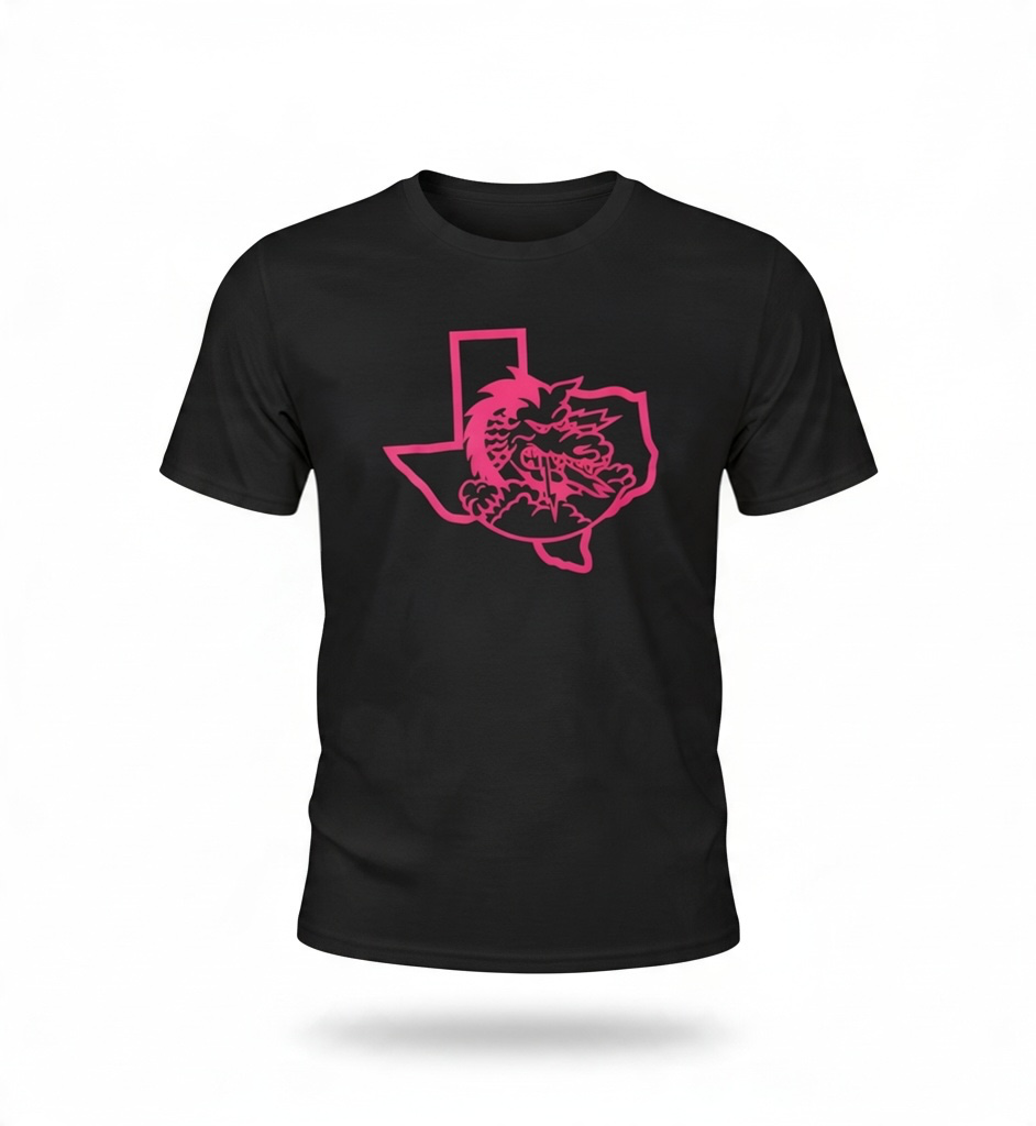 Youth Black T-Shirt Pink Metallic Logo