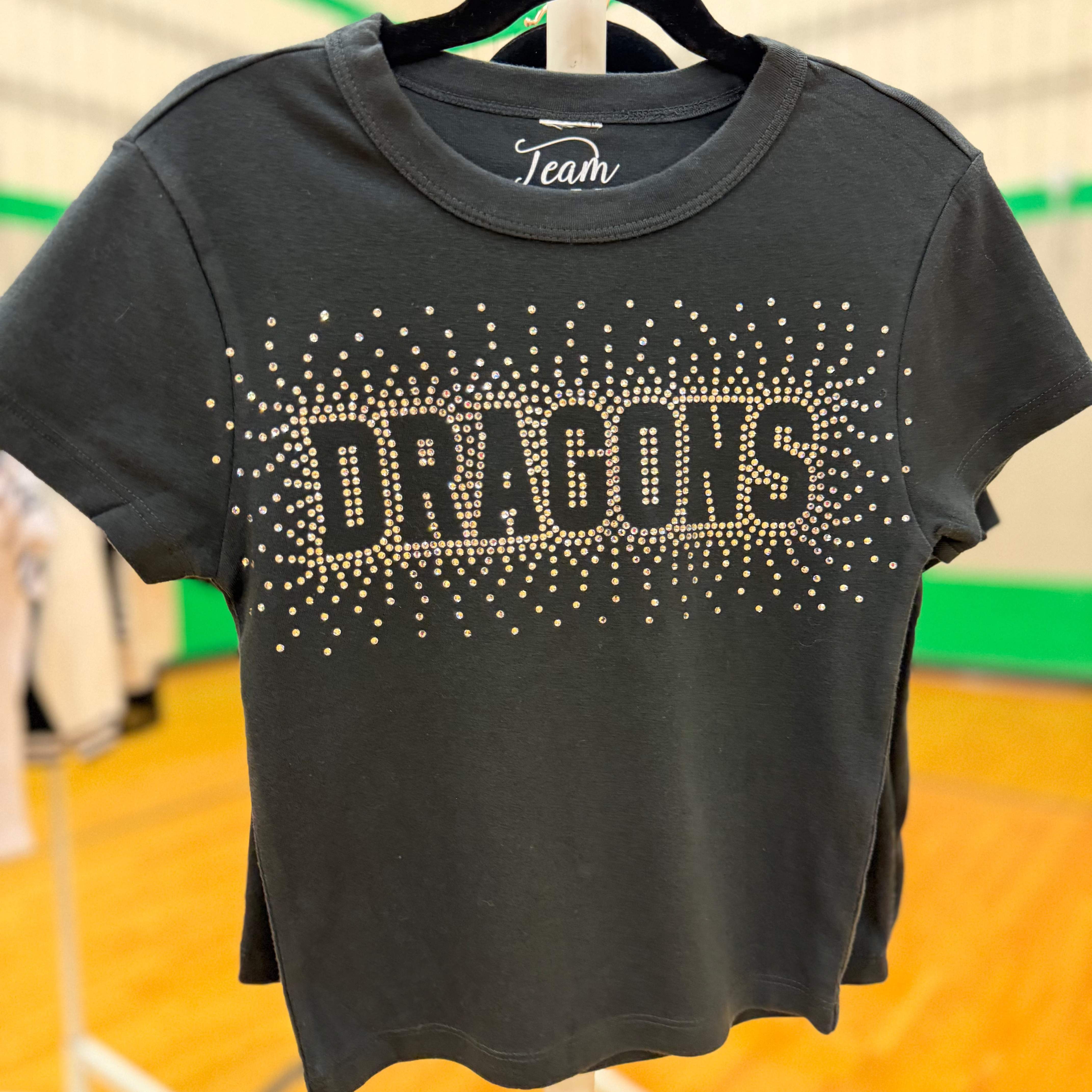 Black Tee with All Stone Dragon Burst